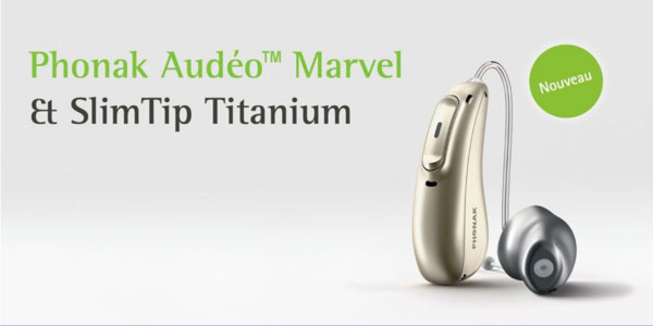 Phonak Audéo Marvel et SlimTip Titanium